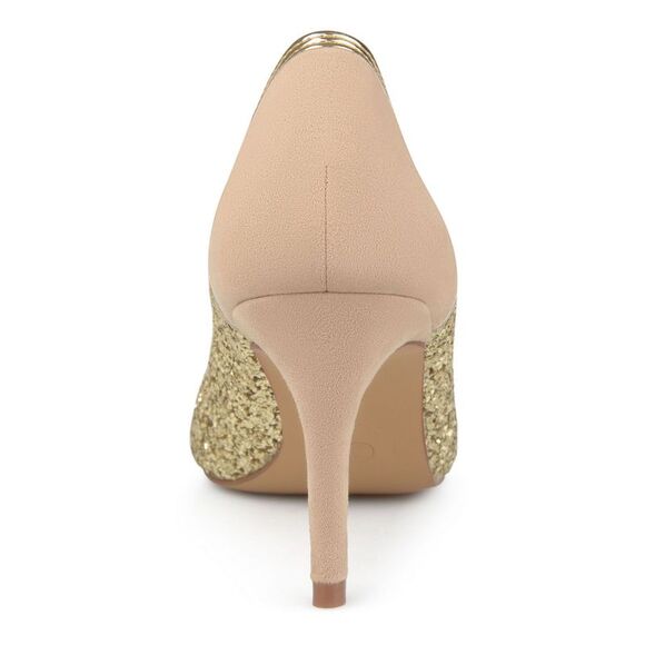 JOURNEE COLLECTION Womens Pink Mesh Kalani Toe Stiletto Slip On Pumps Shoes 9 M - Picture 2 of 5